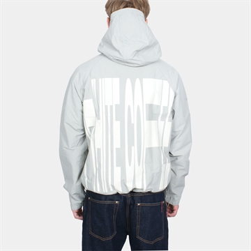 White Coffee Back Stretch Windbreaker Green